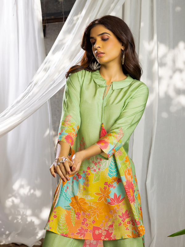 AYESHA JADE DIGITAL PRINTED MUSLIN CO-ORD SET