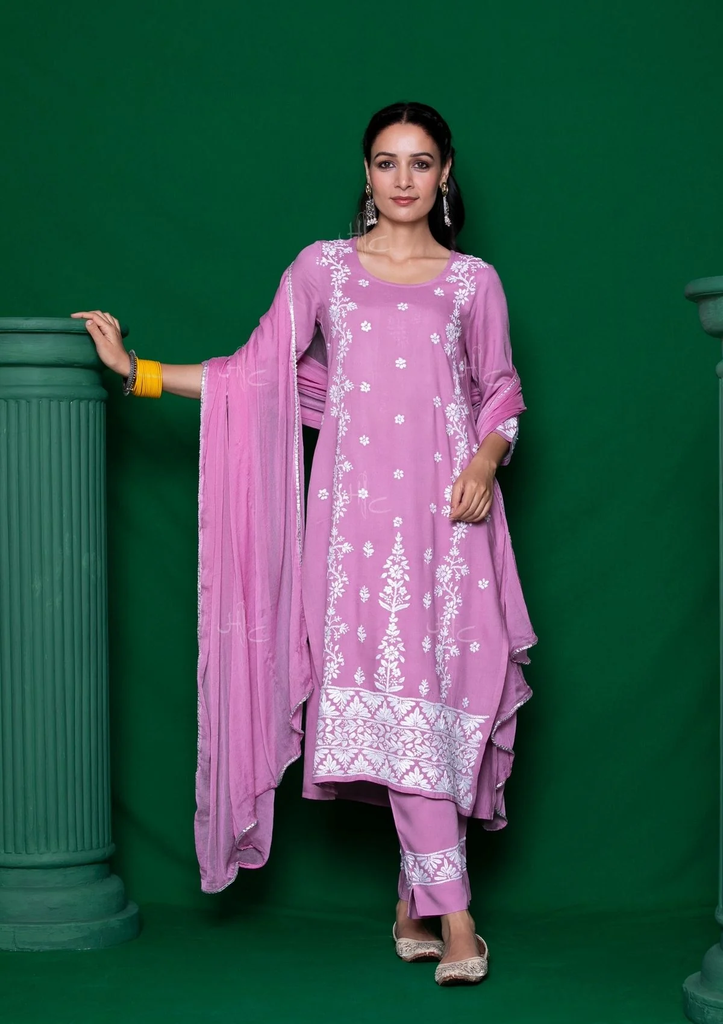 Dua Modal Premium Chikankari Kurti Set