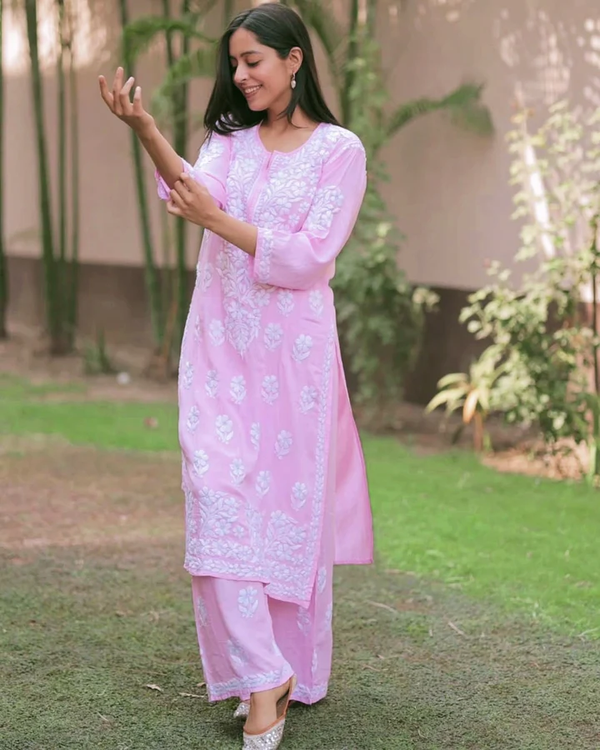 Premium Chikankari Kurti Set